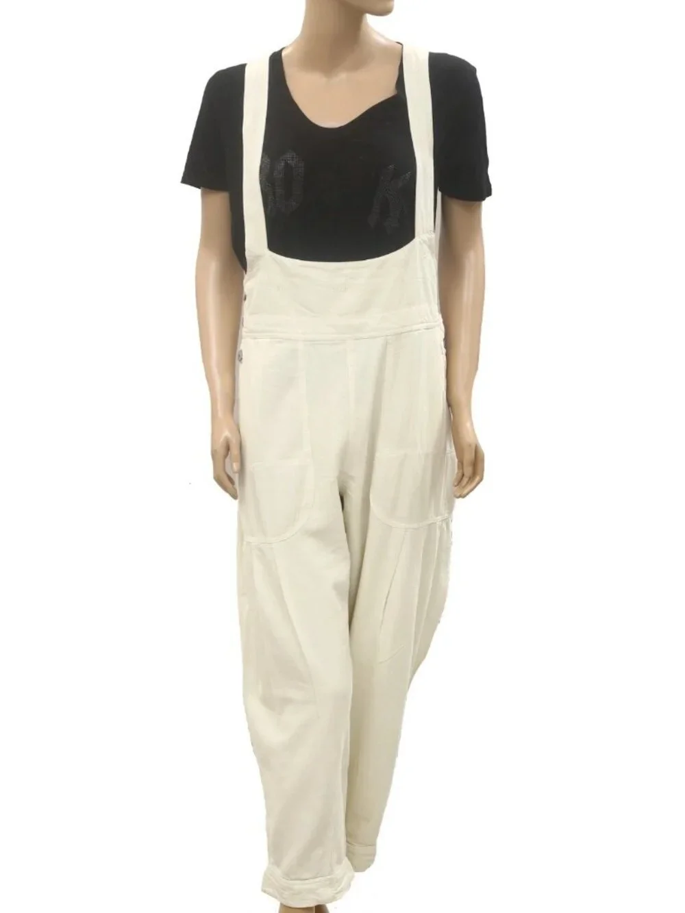 Free People We The Free Felix Tapered Overalls Jumpsuit Dress Pinafore L 288647